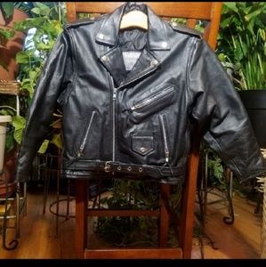 Pro Rider Black Leather Jacket Size Large